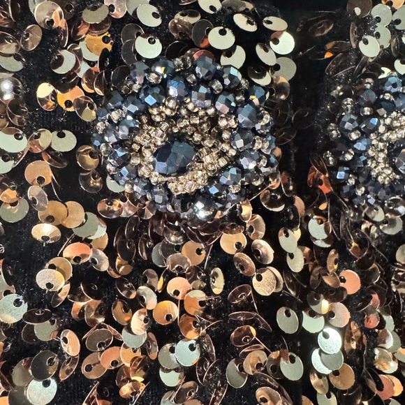 Antthony Women's Black Velvet Copper Sequin Jacket Size 1X - Picture 11 of 15